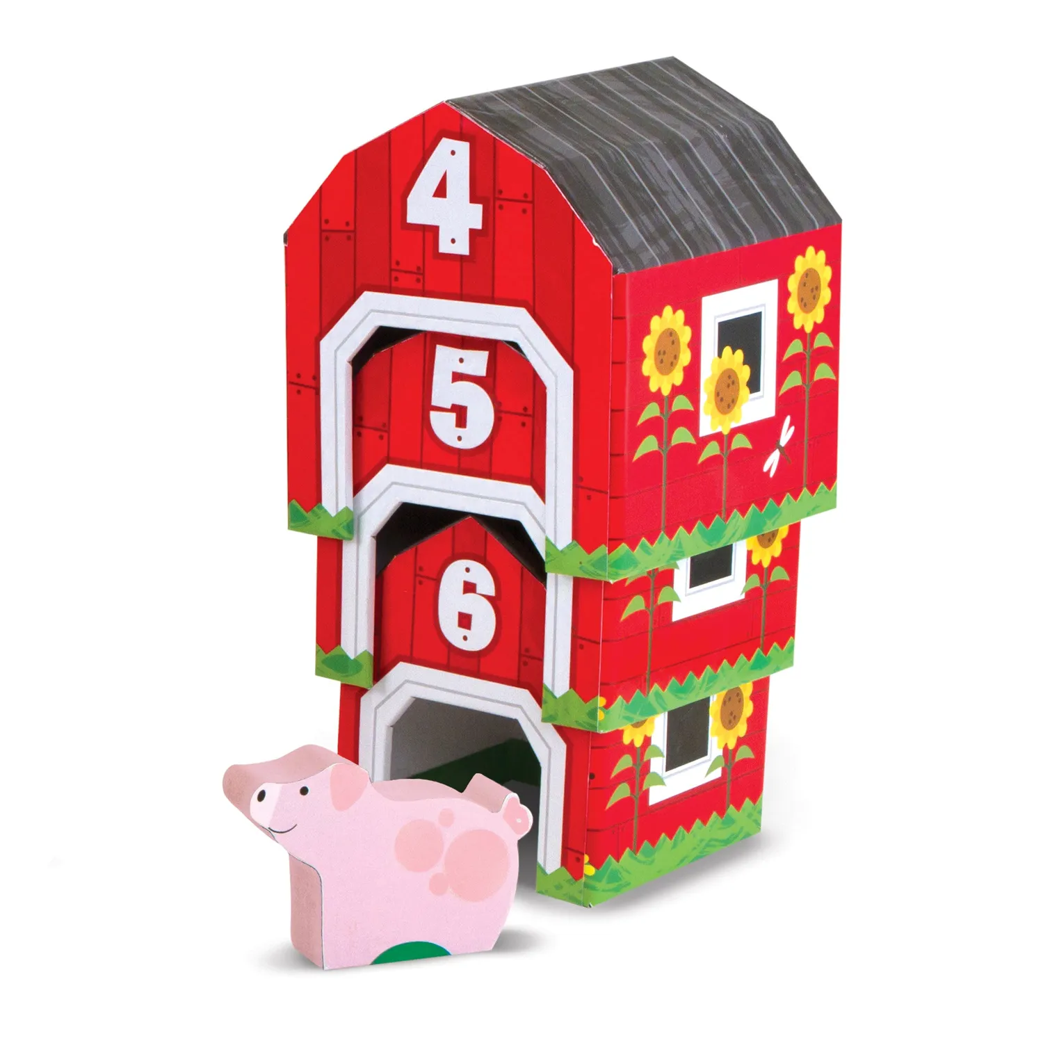Melissa & Doug Nesting & Sorting Barns & Animals stapelblokken 6-delig 2-3 jaar