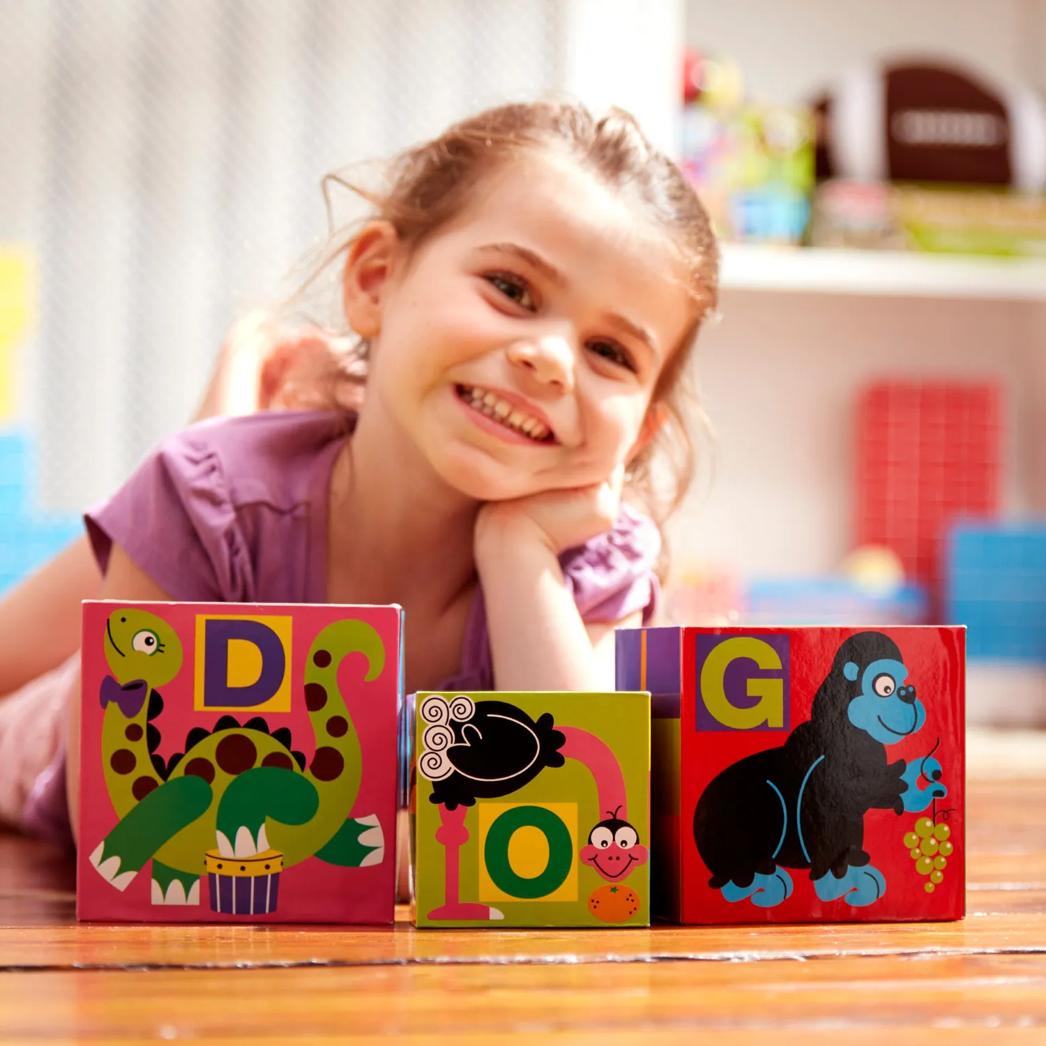 Melissa & Doug Alphabet stapelblokken karton 10 stuks