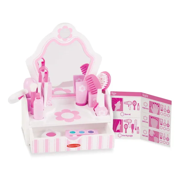 Melissa & Doug Beauty Salon houten kapsalon speelset 18-delig