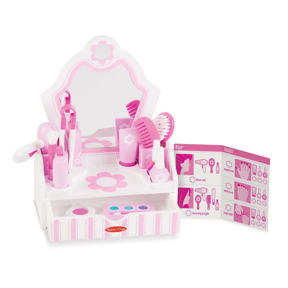 Melissa & Doug Beauty Salon houten kapsalon speelset 18-delig