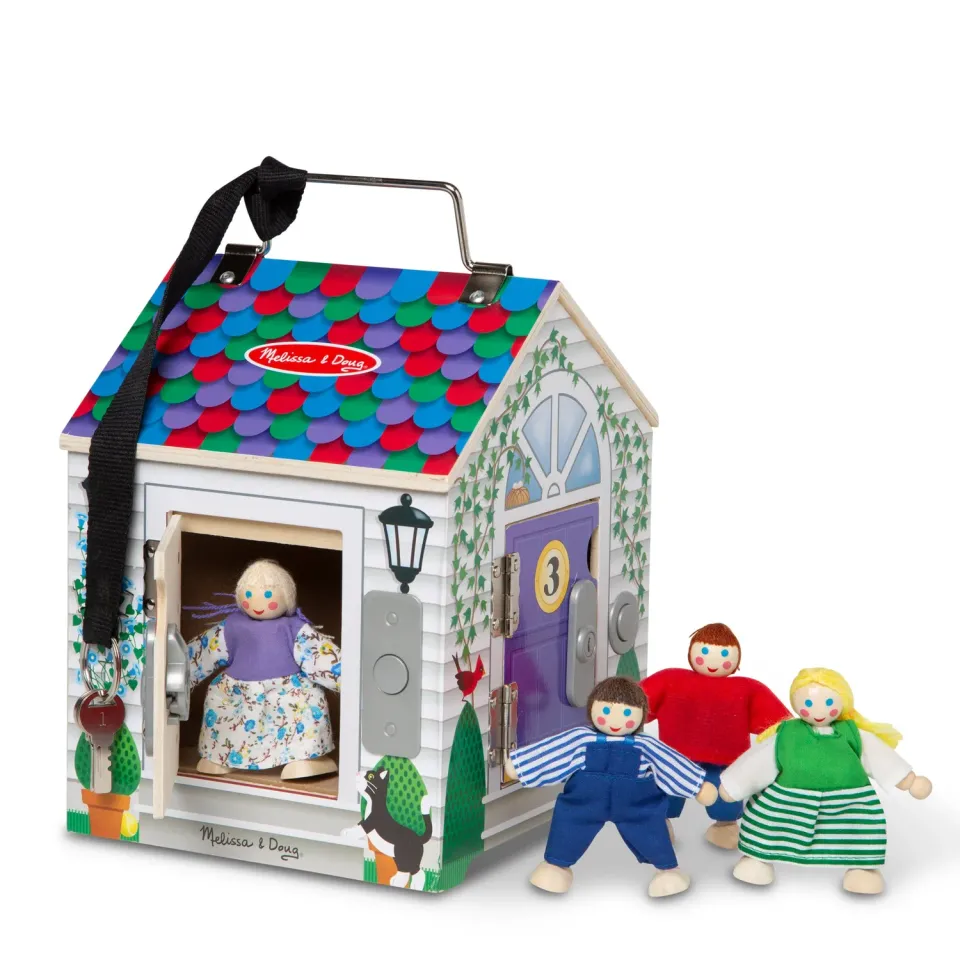 Melissa & Doug Doorbell House houten speelhuis met geluid