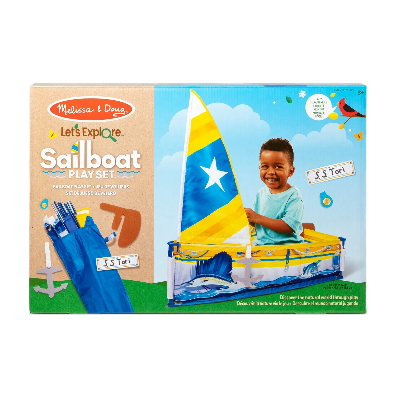 Melissa & Doug Let's Explore Sailboat speeltent boot