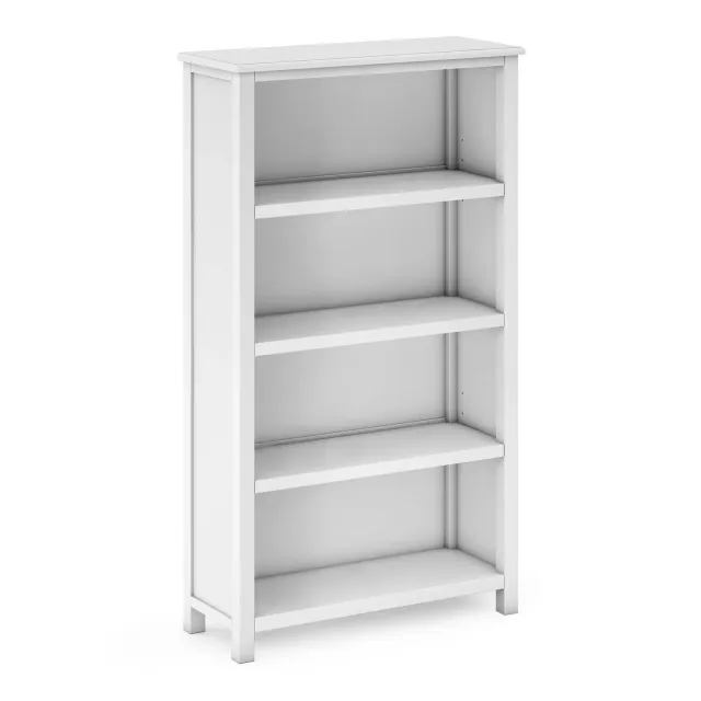 Guidecraft Taiga 4-Shelf 54" boekenkast Wit hoge kast