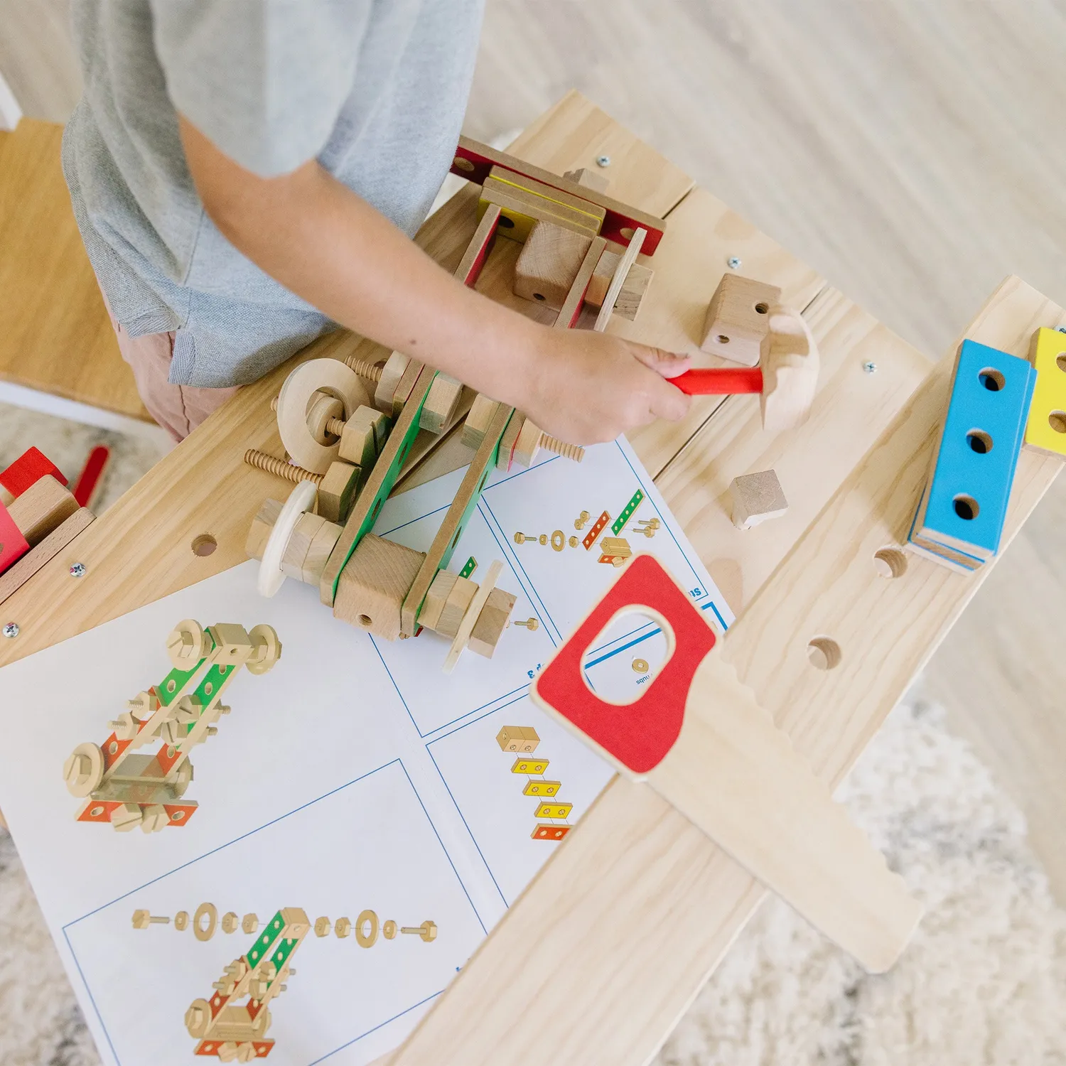Melissa & Doug Wooden Project werkbank hout 55-delig