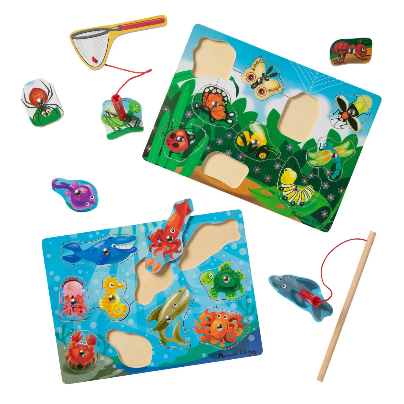 Melissa & Doug Fishing Bug Catching magnetisch spel bundel