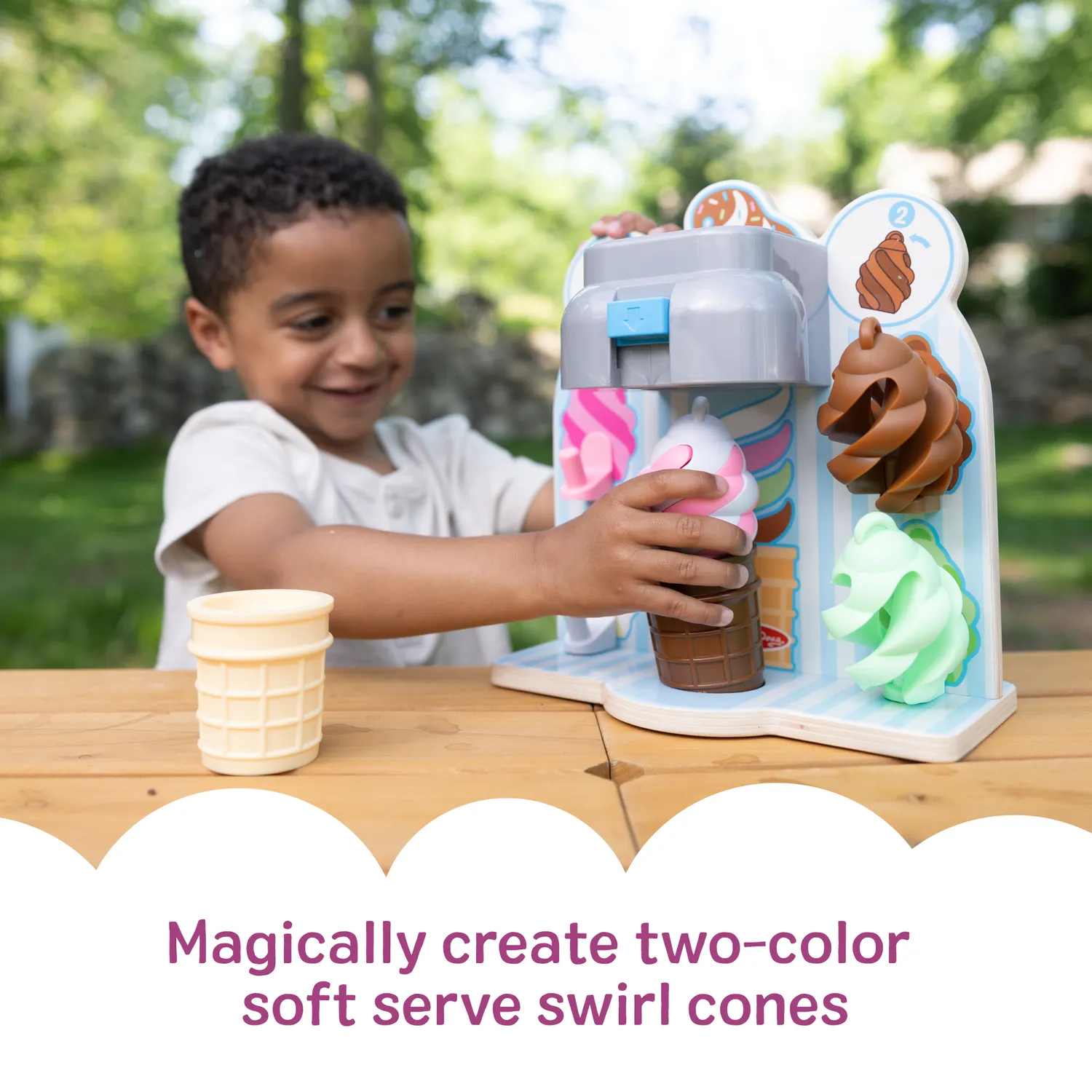 Melissa & Doug Swirl and Serve Ice Cream speelset houten