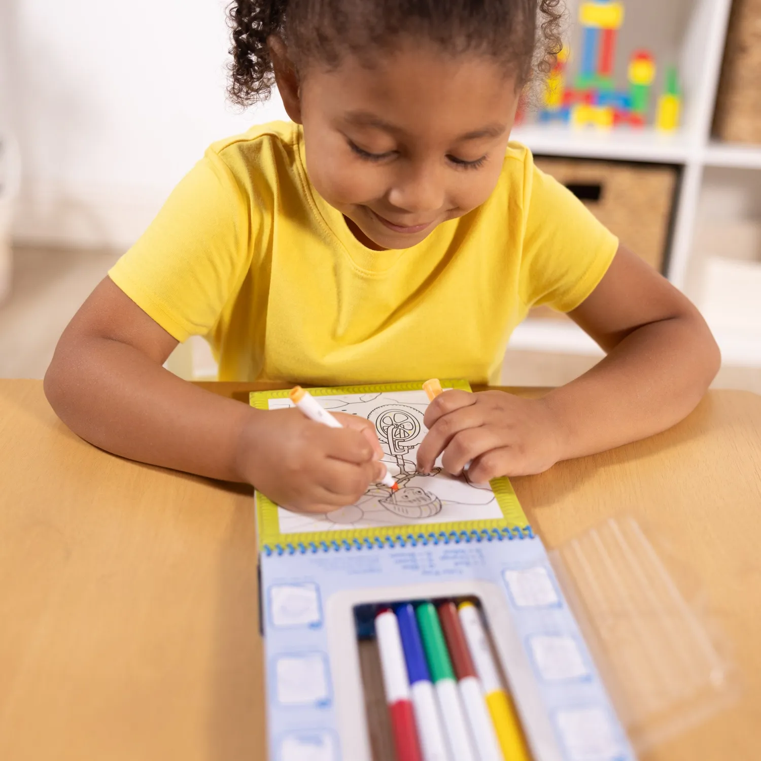 Melissa & Doug Color by Numbers kleurboek blauw met stiften