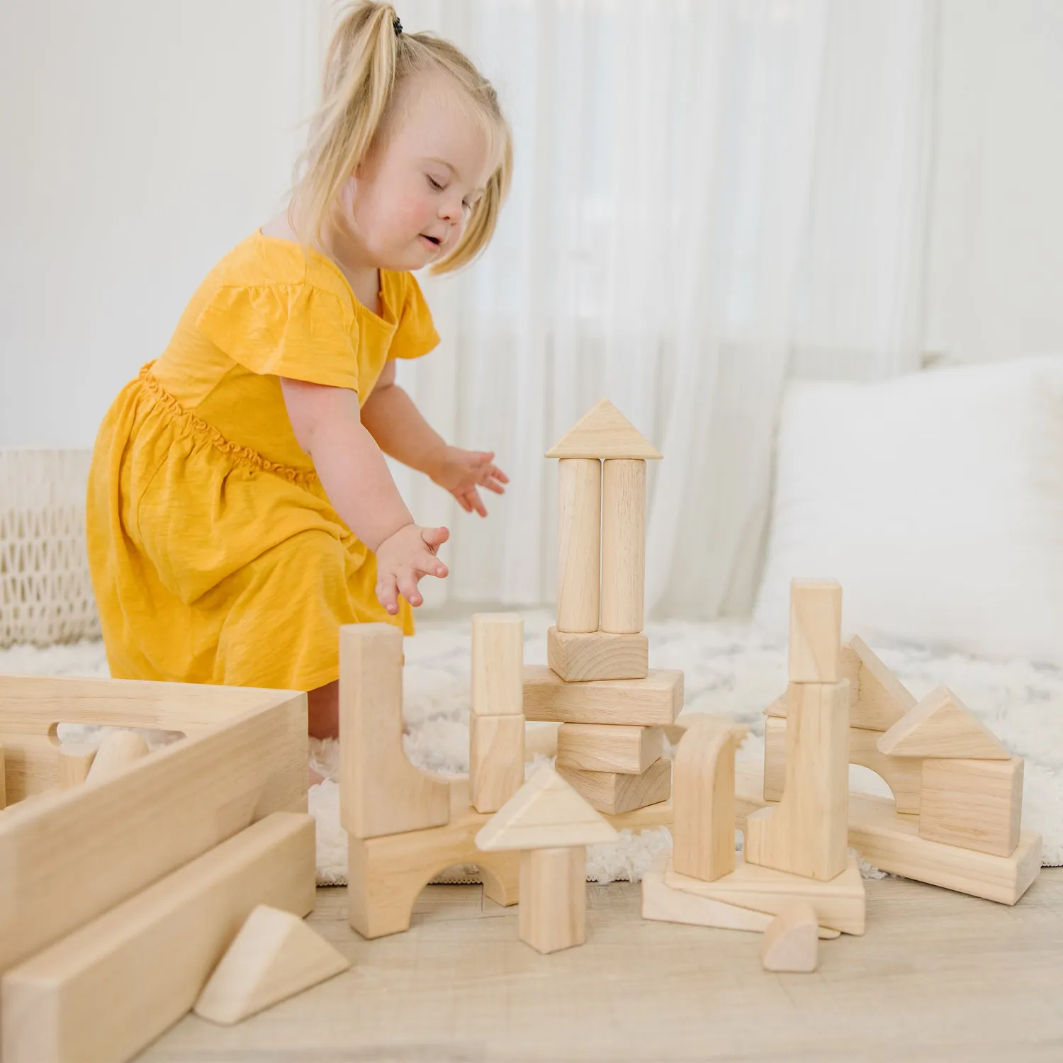 Melissa & Doug Standard Unit Blocks blokken 60 houten kist