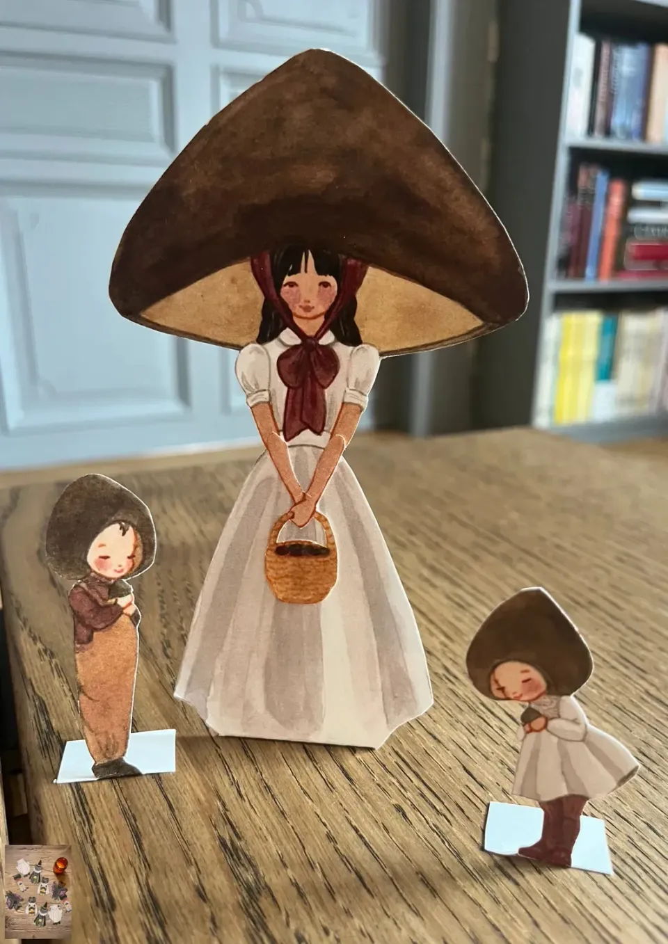 Ginger Fairy knutselvel paddestoelen A3 uitknipvel