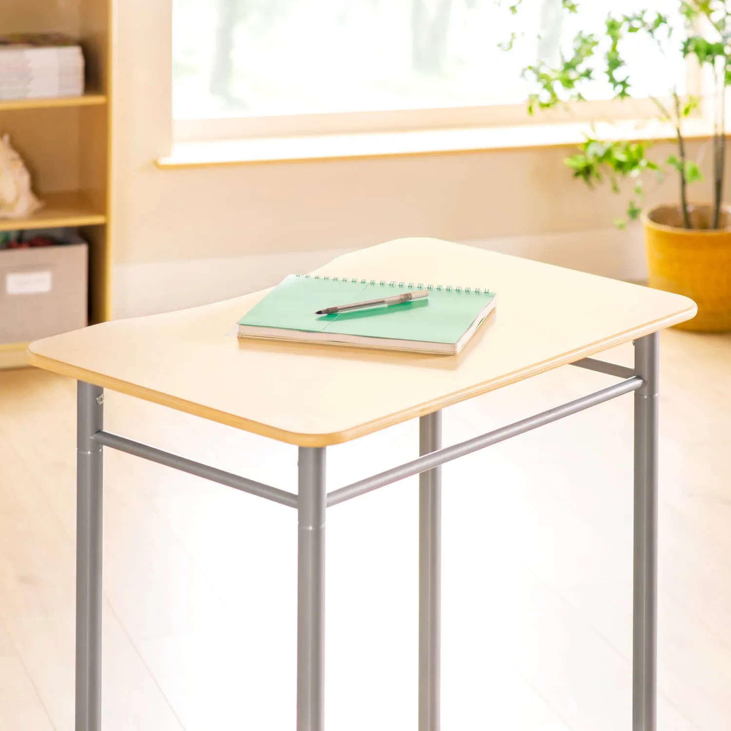 Guidecraft Standing Modular Desk bureau verstelbaar berken