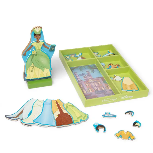 Melissa & Doug Disney Tiana magnetische aankleedpop 30-delig