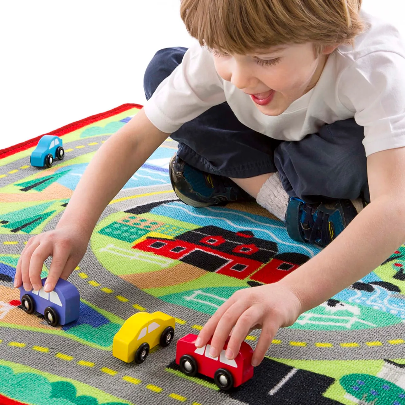 Melissa & Doug Round the Town speelkleed met 4 auto's