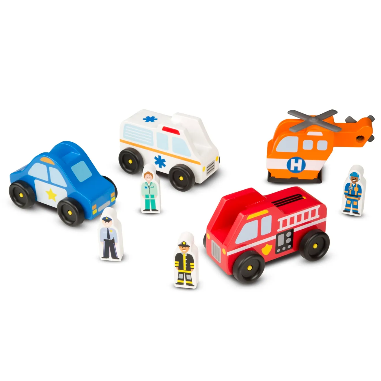 Melissa & Doug Emergency voertuigenset hout