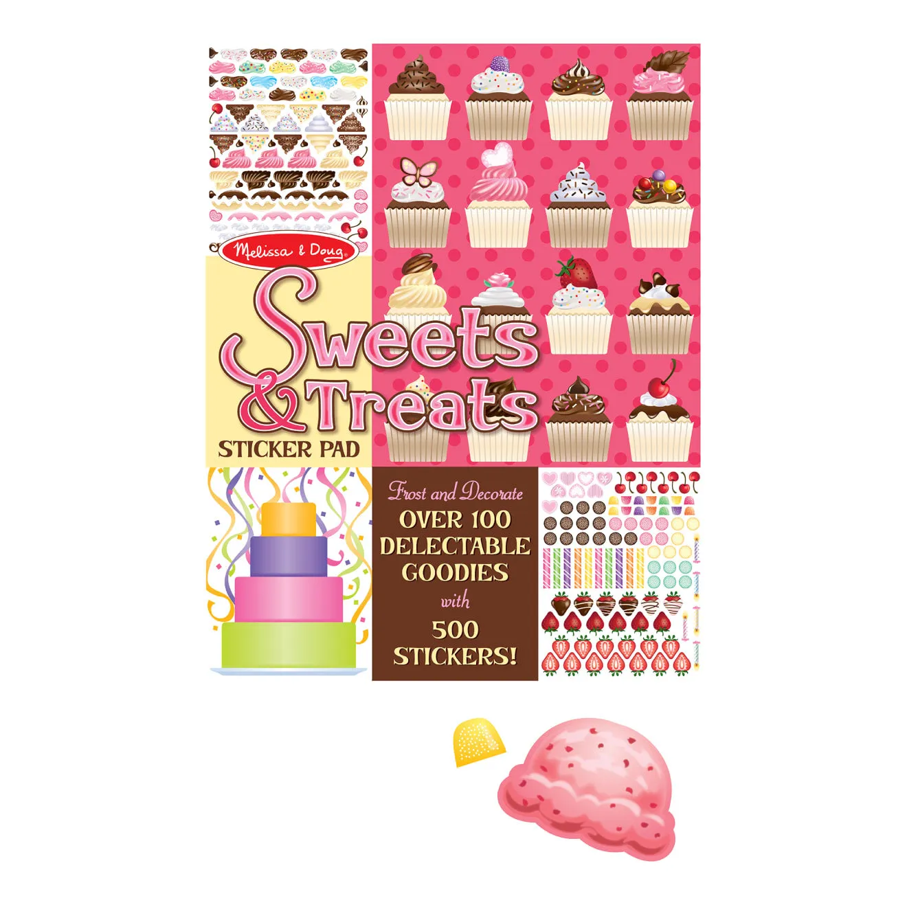 Melissa & Doug Sweets Treats Stickers Pad stickerboek taart