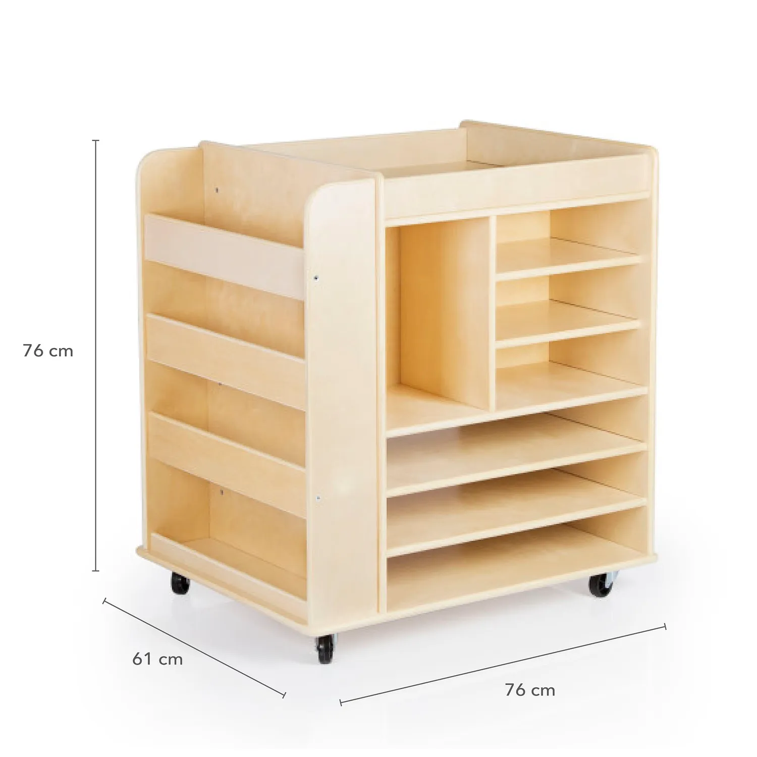 Guidecraft Art Cart opbergkar berkenhout