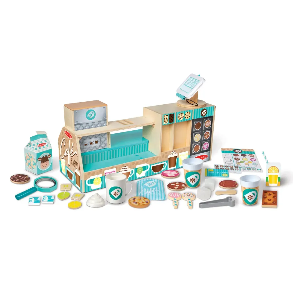 Melissa & Doug Cafe Barista koffiewinkeltje hout 35-delig