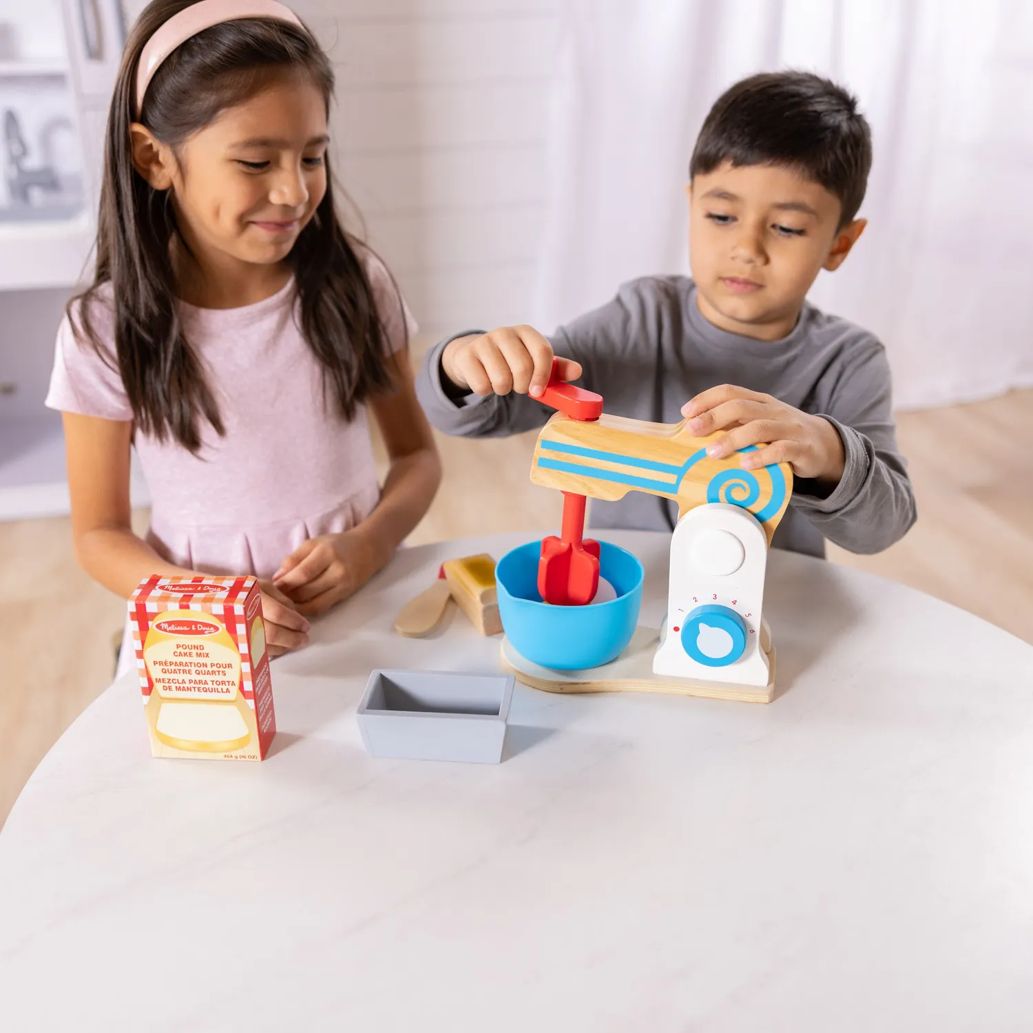 Melissa & Doug Make-a-Cake Mixer Set speelset houten 3+