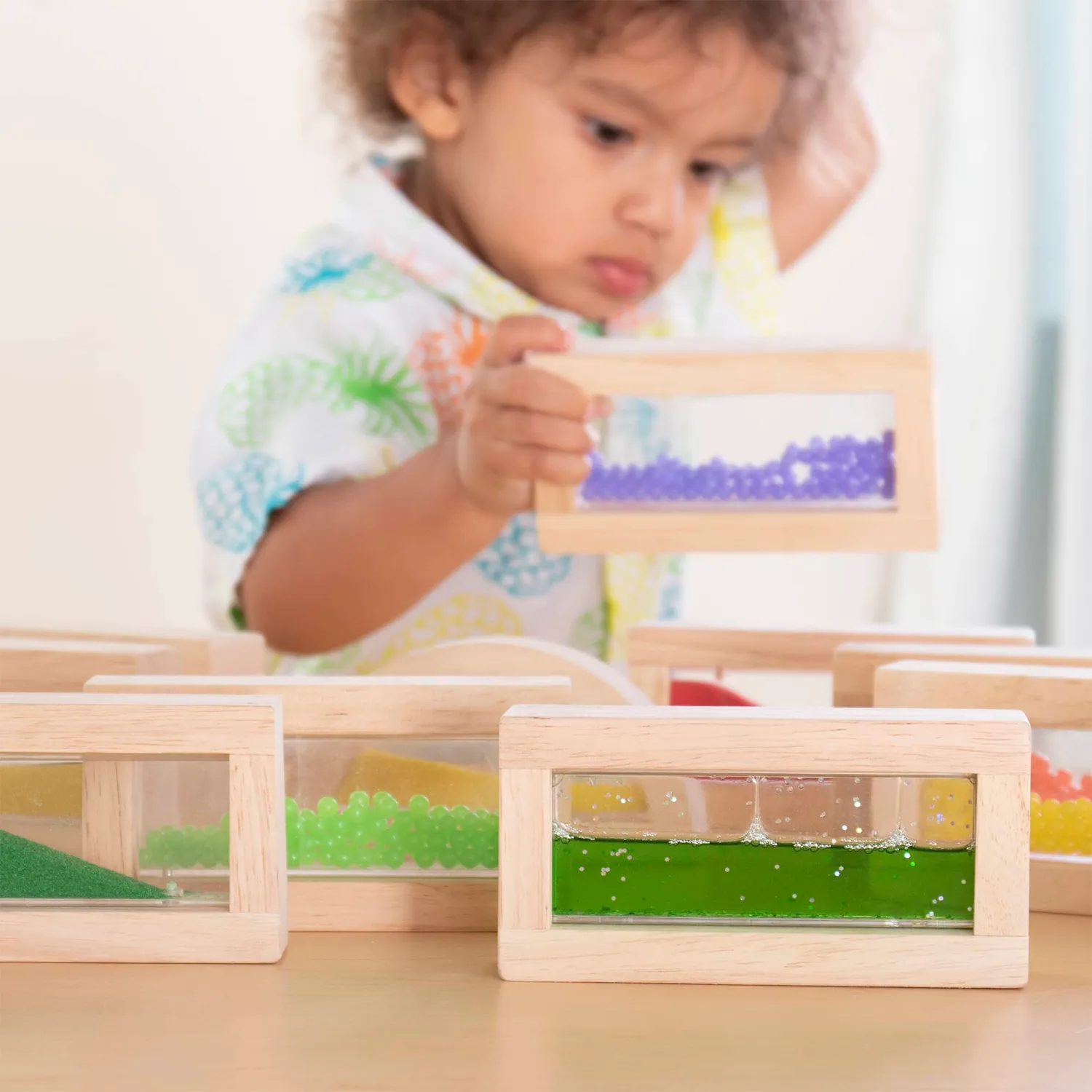 Guidecraft Sensory Rainbow Blocks blokken 18 stuks set