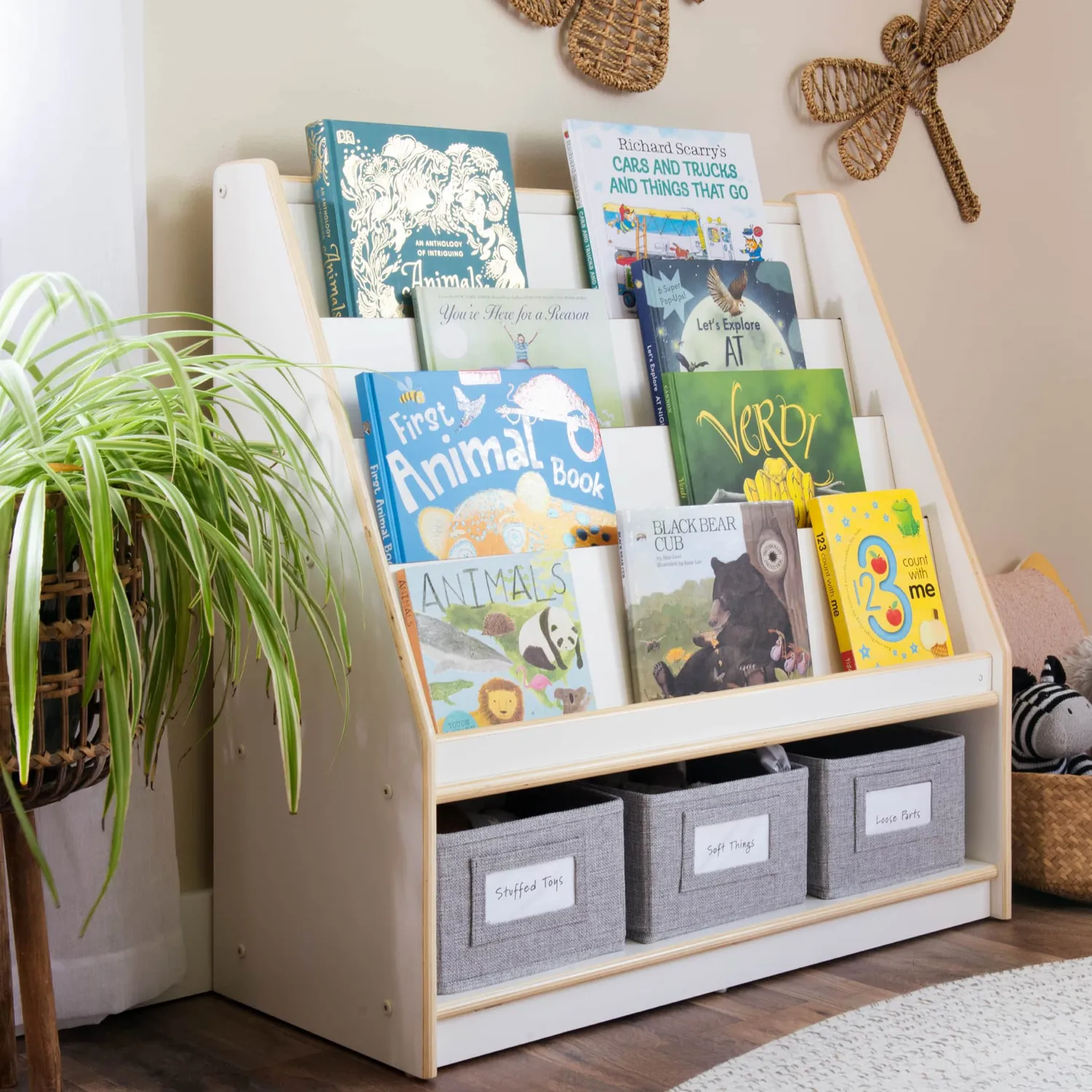Guidecraft EdQ Book and Bin Display kast wit