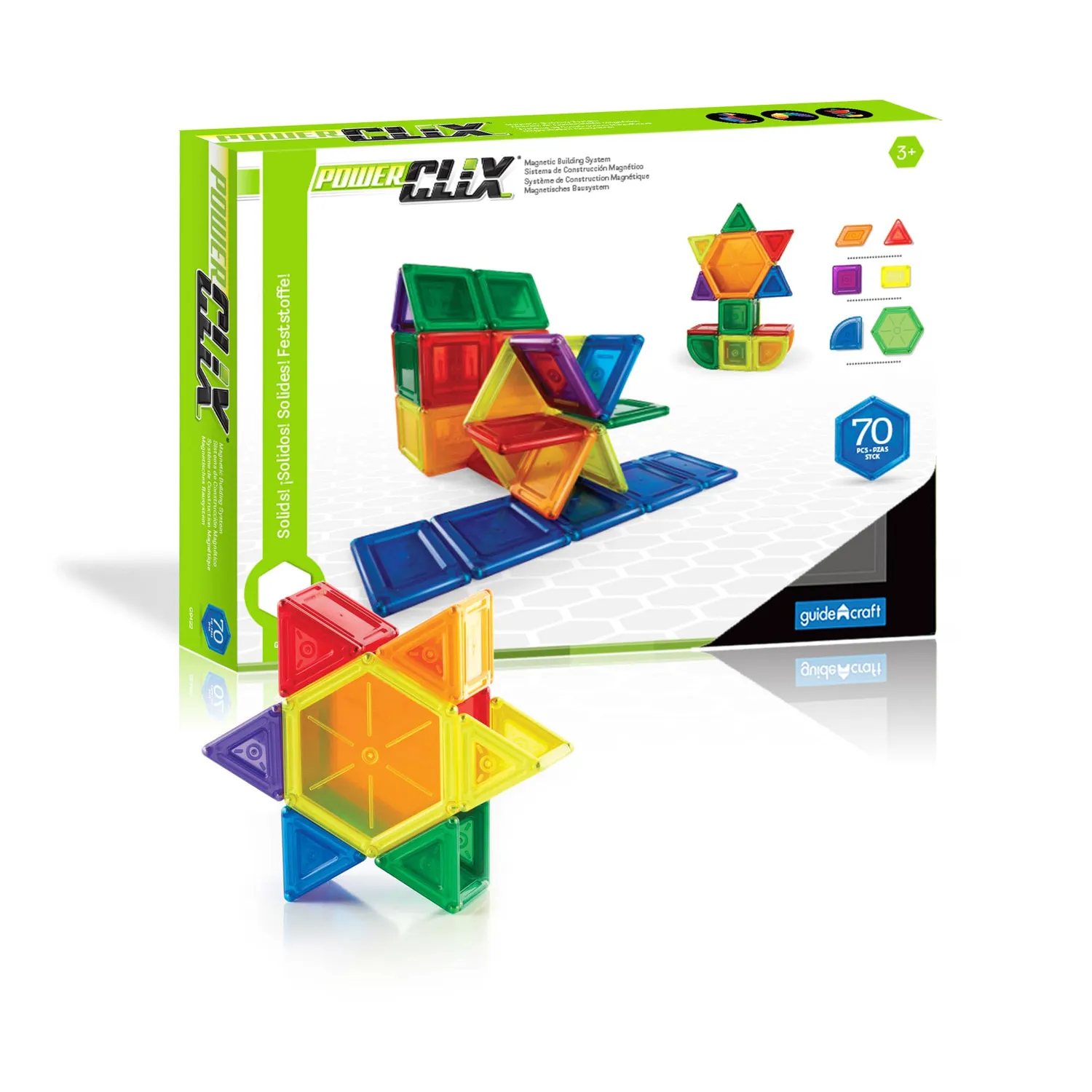 Guidecraft PowerClix Solids magnetisch bouwspeelgoed