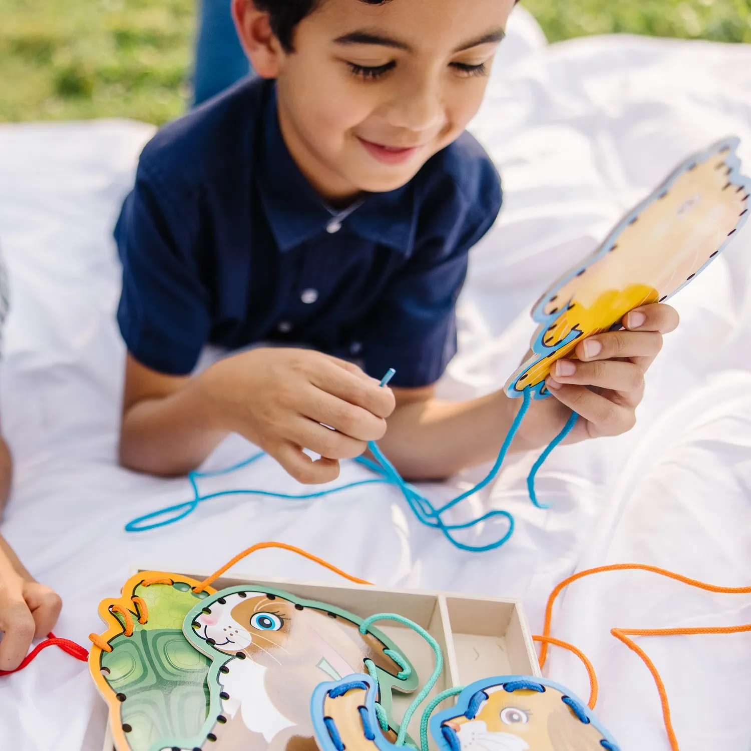 Melissa & Doug Lace & Trace rijgspel huisdieren 5 kaarten