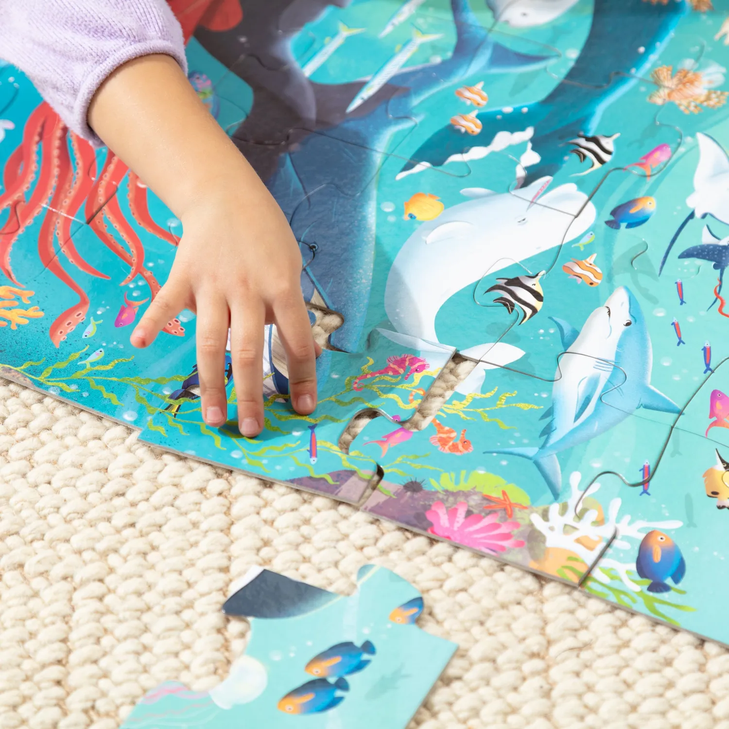 Melissa & Doug Underwater vloerpuzzel 48 stukjes zeedieren