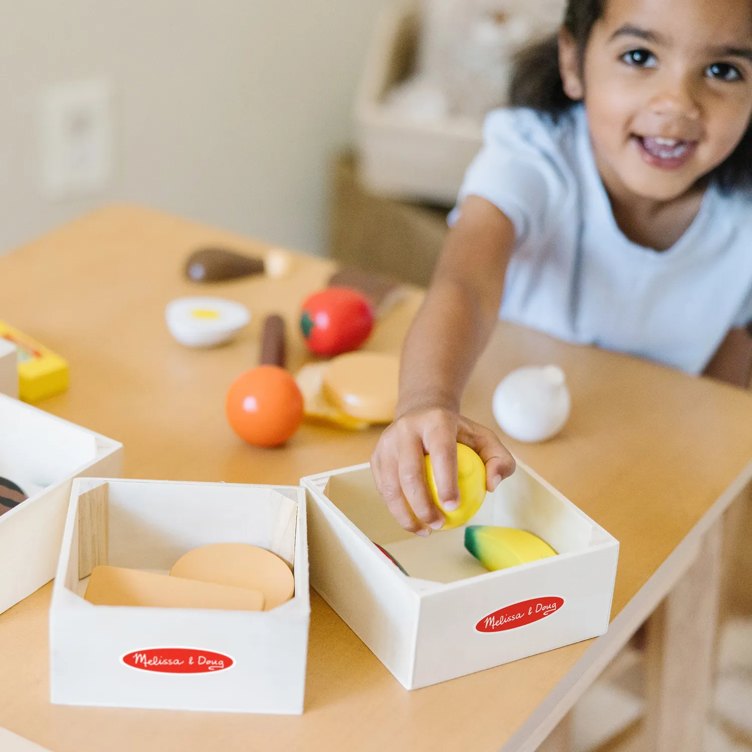 Melissa & Doug Food Groups houten speelvoedsel 5 vakken