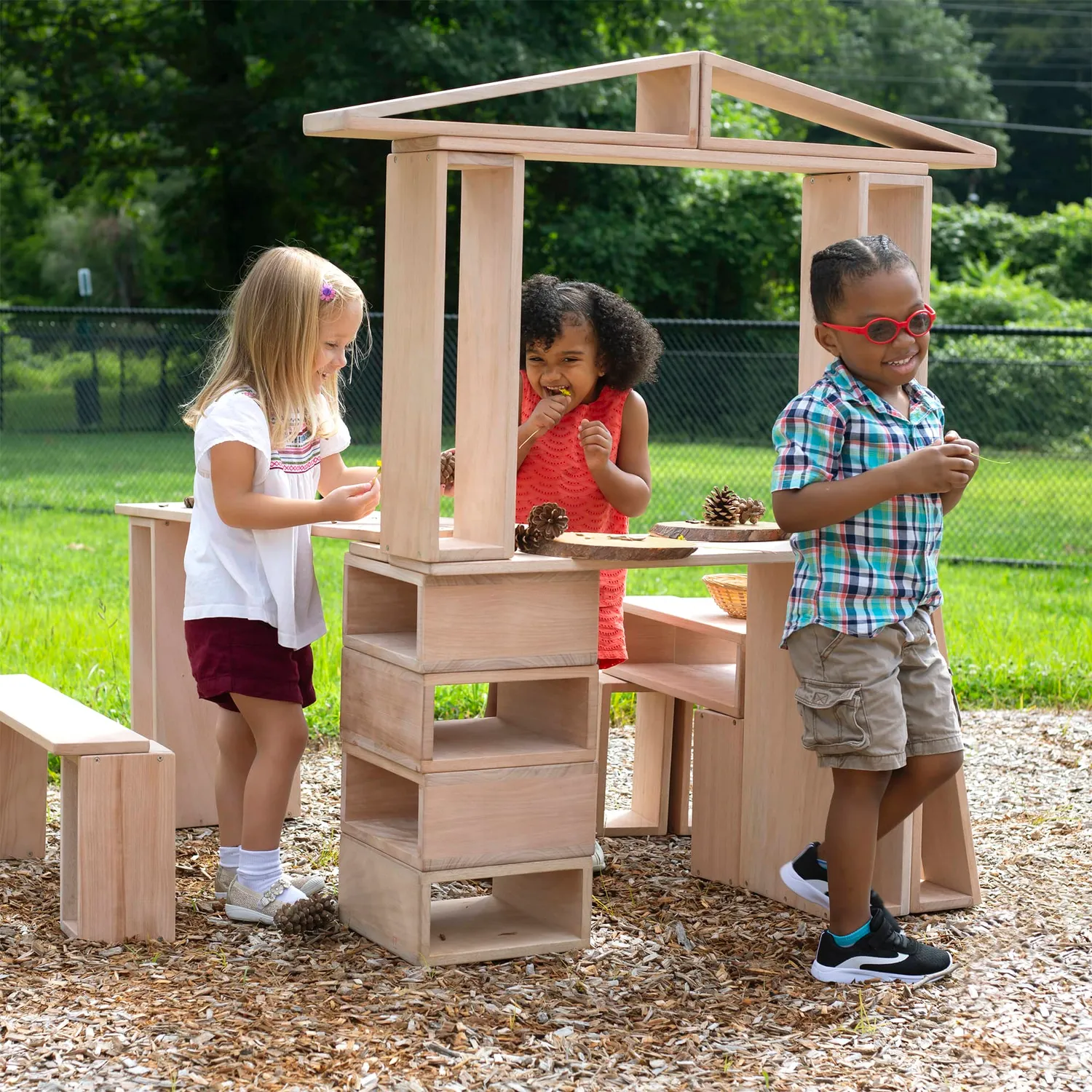 Guidecraft Outdoor Hollow Blocks bouwblokken 25-delig hout