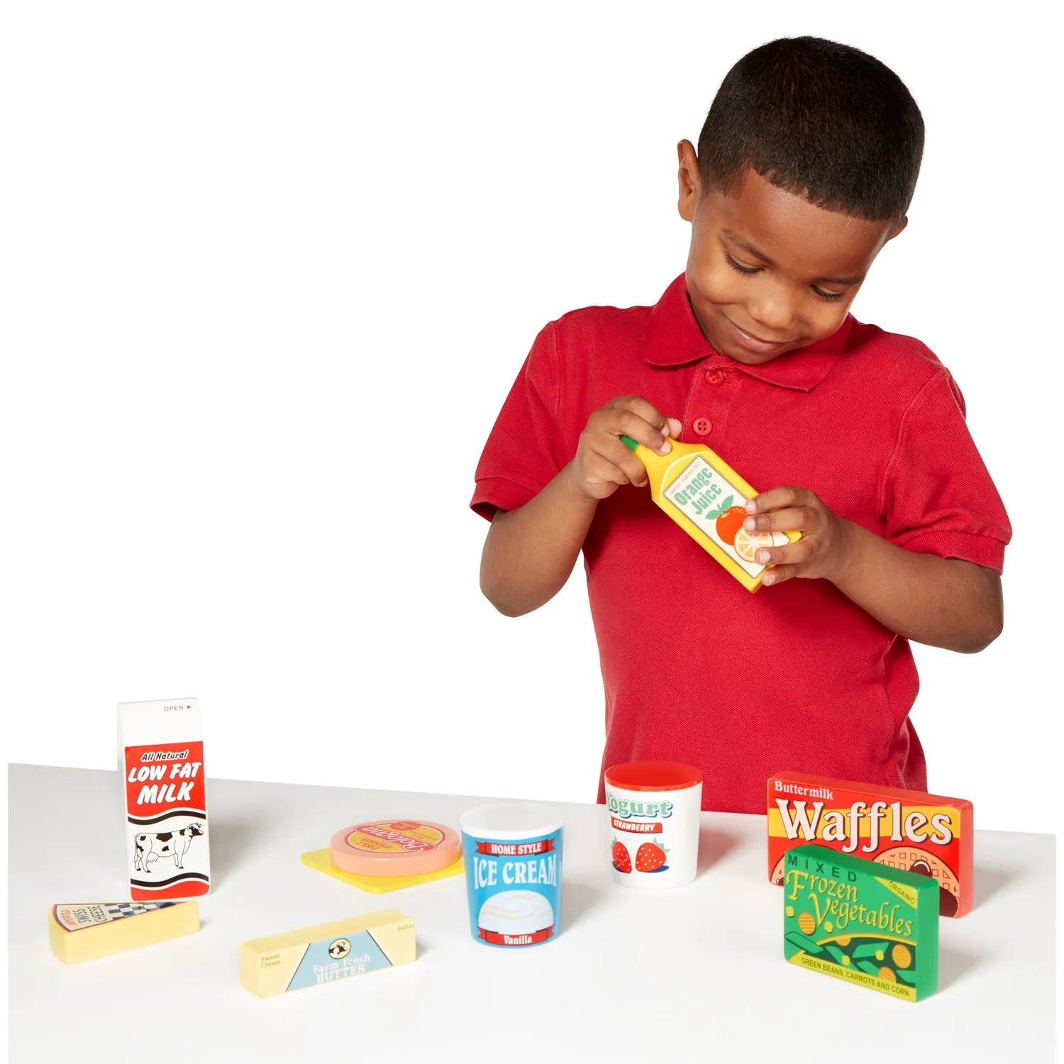 Melissa & Doug Wooden Fridge Food speelvoedsel 9-delig