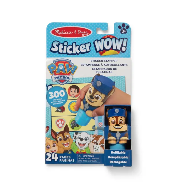 Melissa & Doug Sticker WOW! stickerboek Chase met stamper