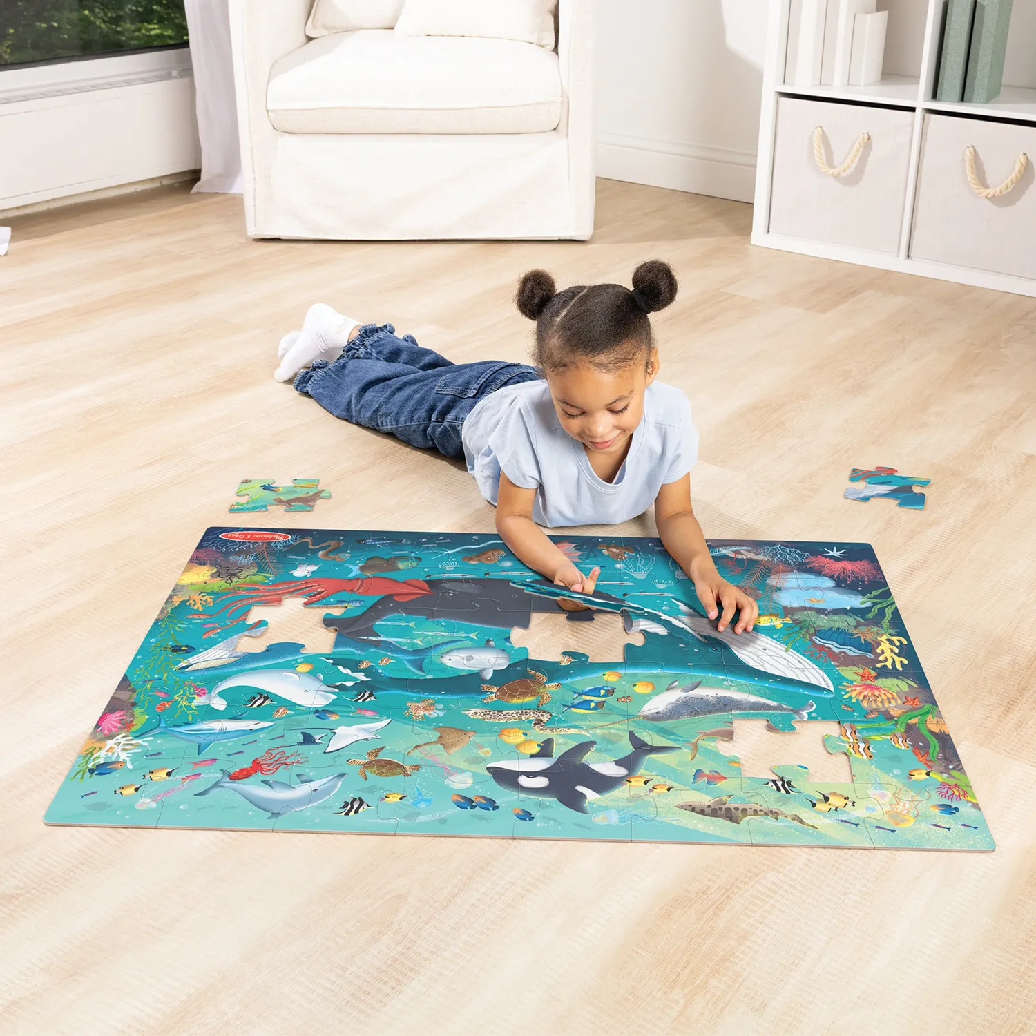 Melissa & Doug Underwater vloerpuzzel 48 stukjes zeedieren