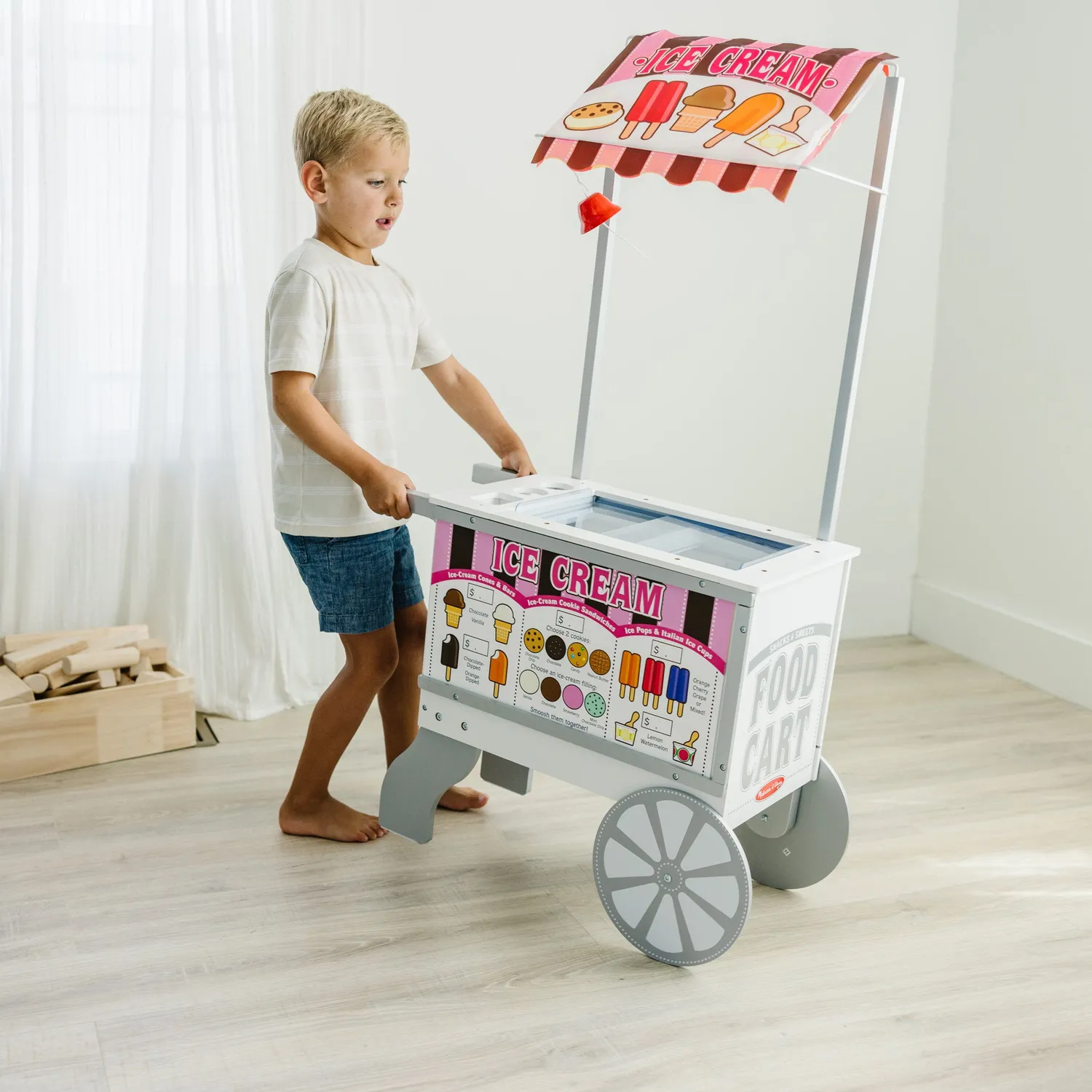 Melissa & Doug Snacks & Sweets foodkar hout 40 delig
