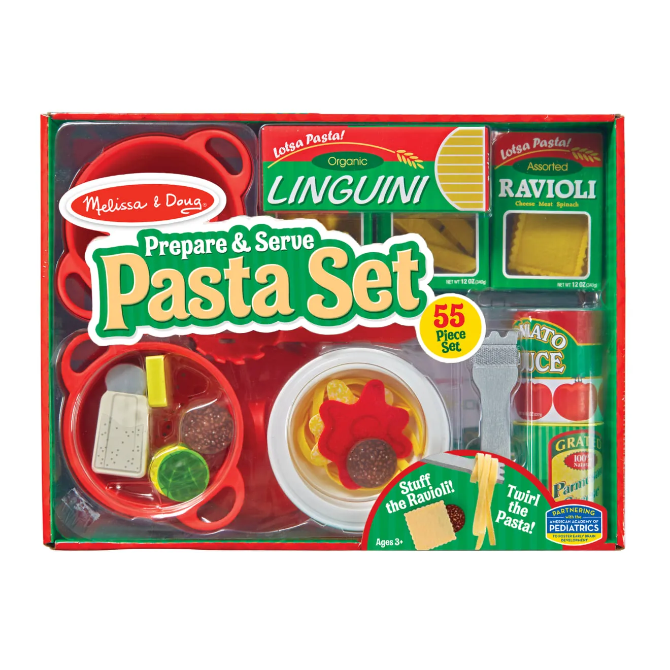 Melissa & Doug Prepare & Serve Pasta Speelset 50-delig vilten