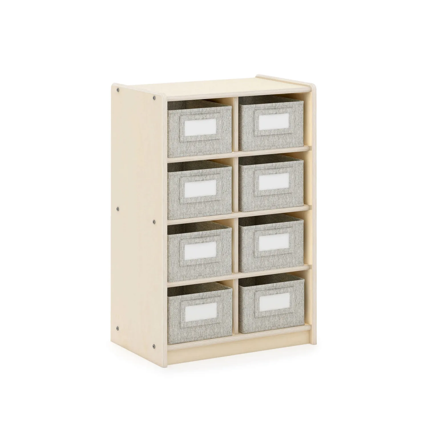 Guidecraft EdQ 8-vaks opbergkast wit 30 inch bakken