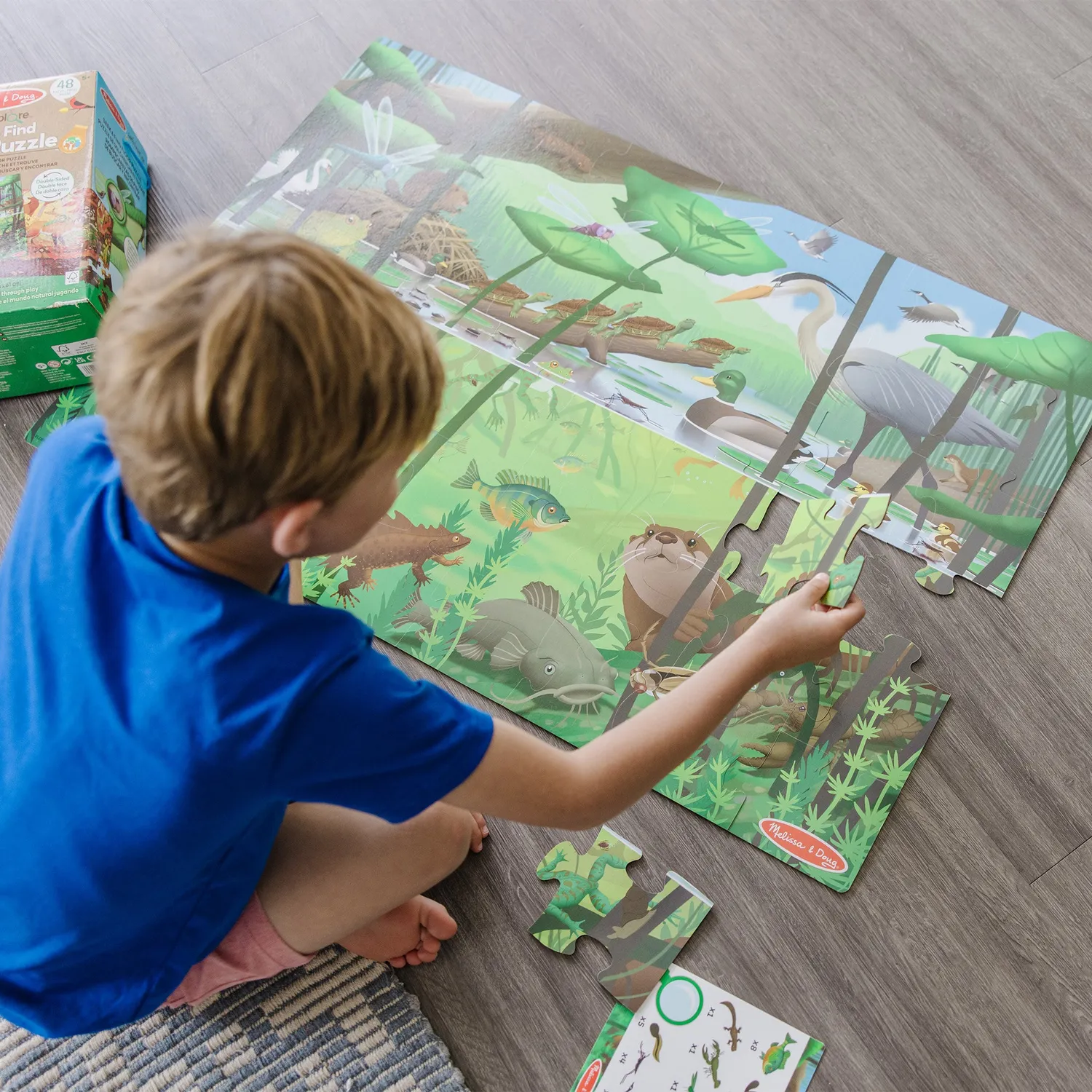 Melissa & Doug Let's Explore zoekpuzzel 48 stukjes dubbelzijdig