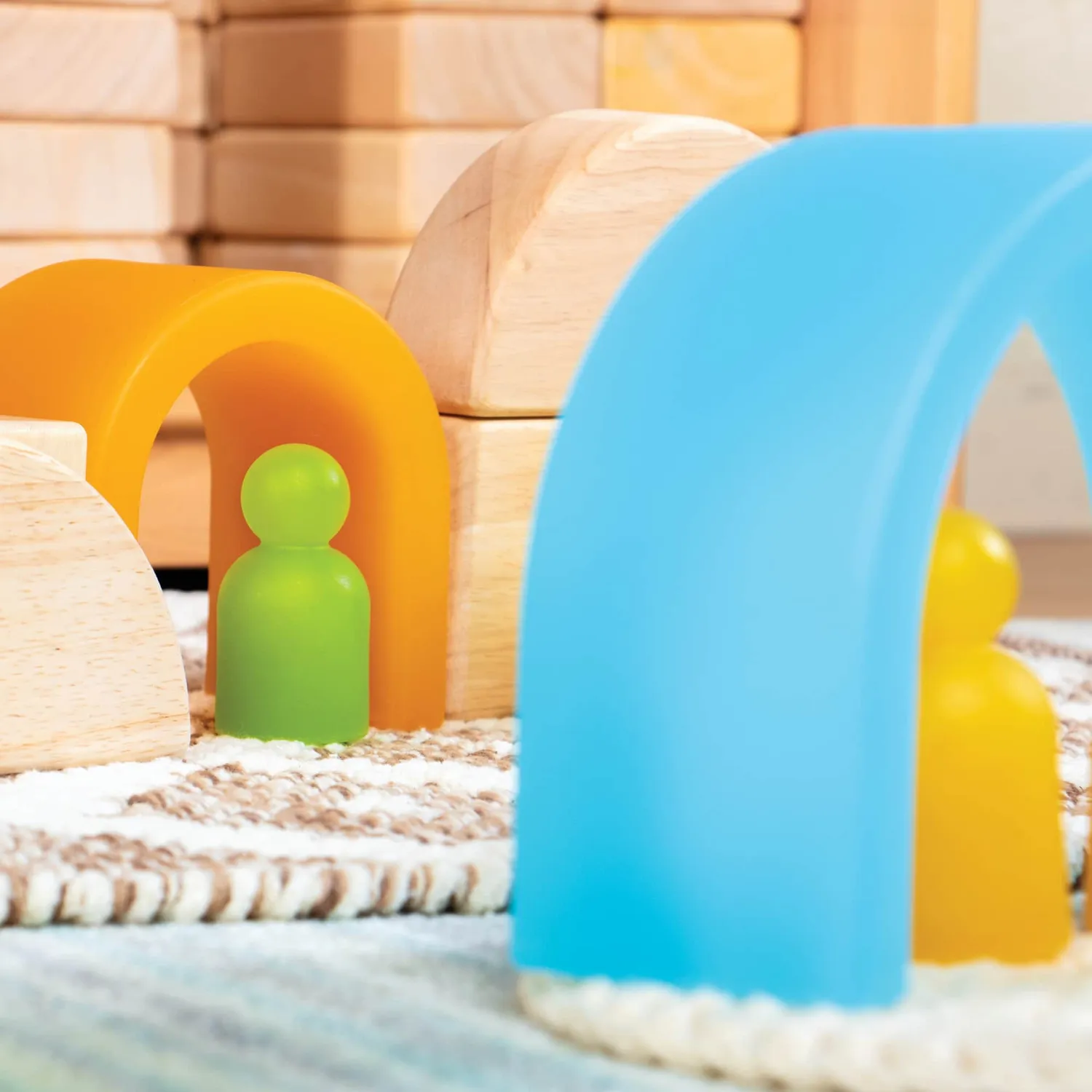 Guidecraft Discovery Stackers Tall Arch stapelblokken regenboog