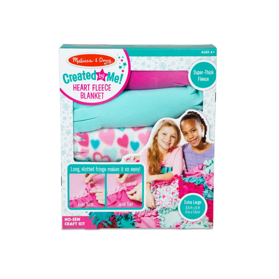 Melissa & Doug Created by Me! Heart fleece deken knutselset