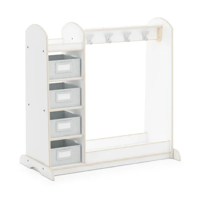 Guidecraft EdQ Dress Up verkleedkast met bakken wit