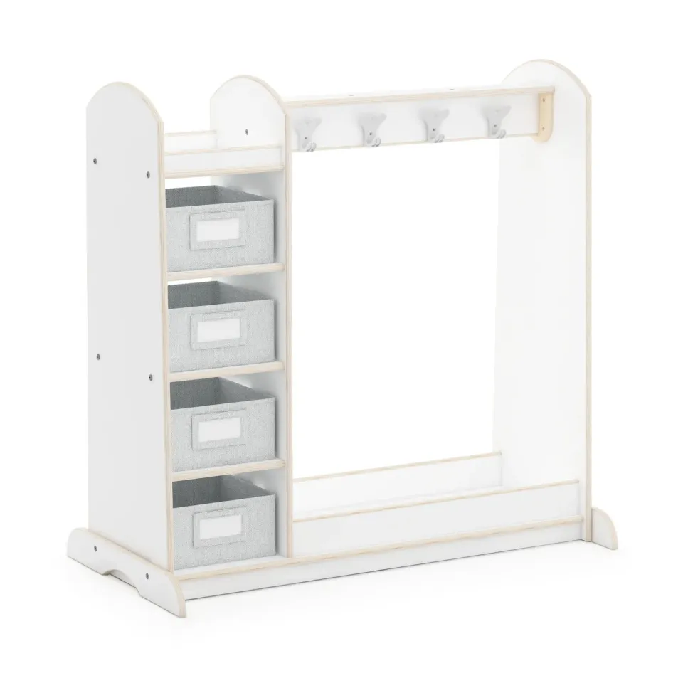 Guidecraft EdQ Dress Up verkleedkast met bakken wit