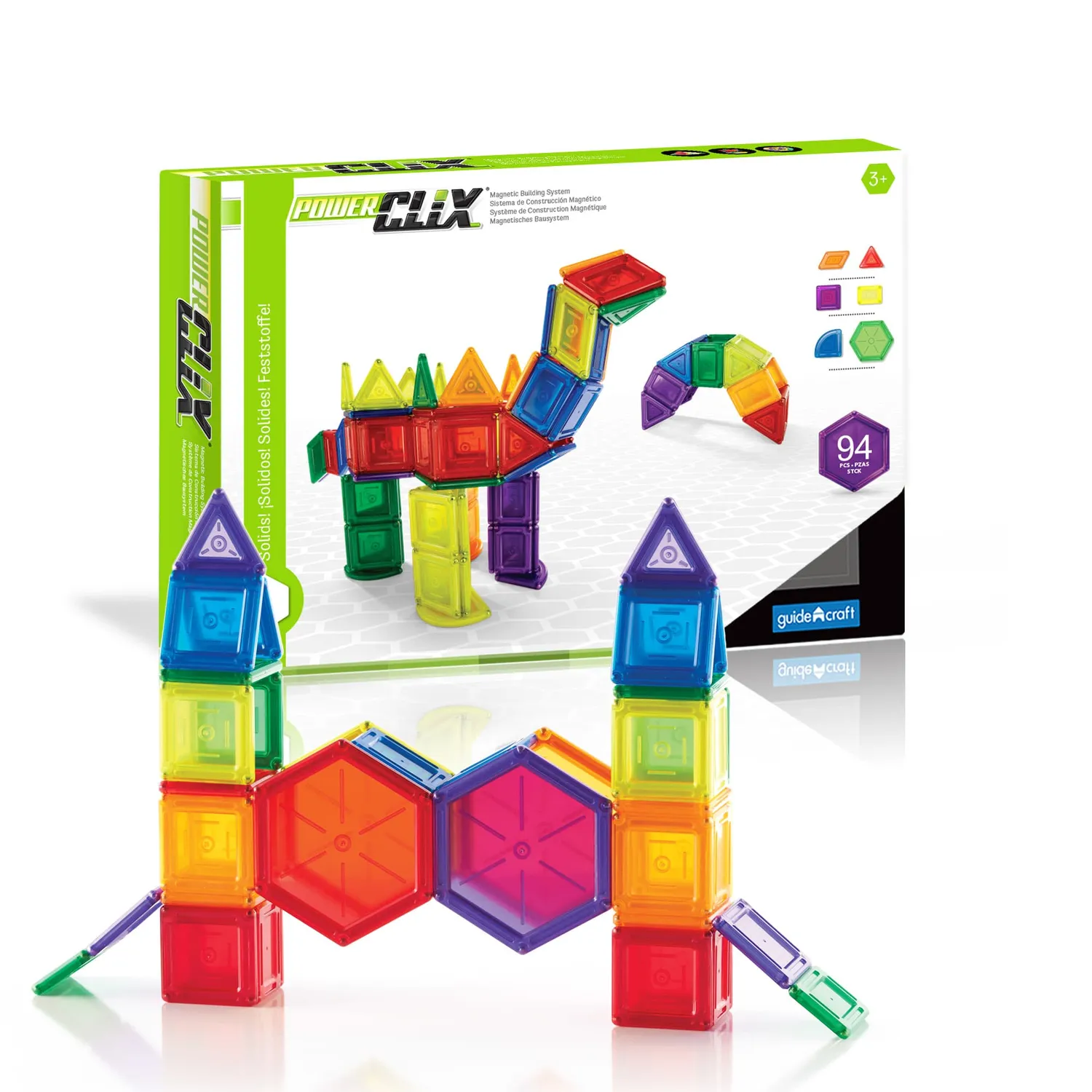 Guidecraft PowerClix Solids magnetisch bouwspeelgoed