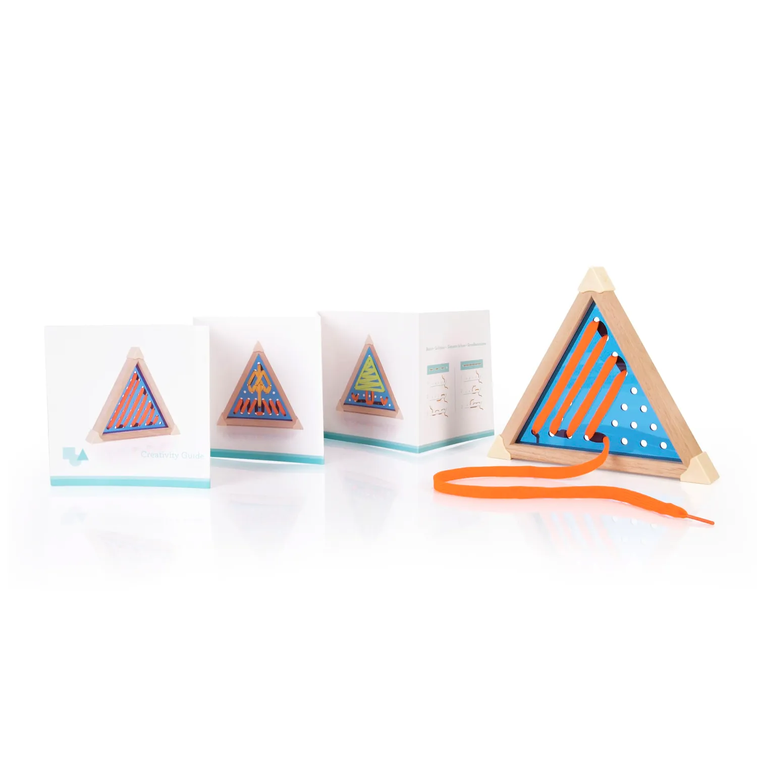 Guidecraft Geo Shape Lacing rijgspel 3 borden hout