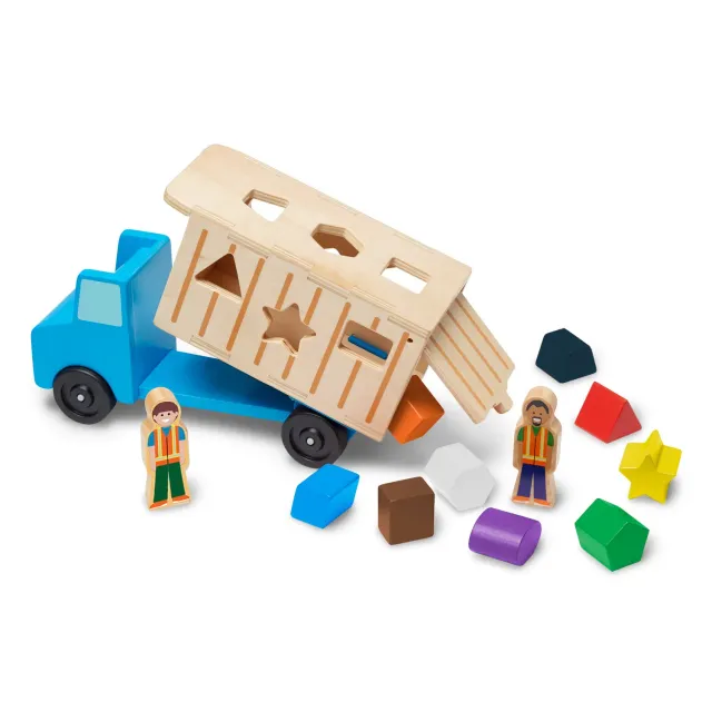 Melissa & Doug Shape-Sorting Dump Truck vormensorteerder hout