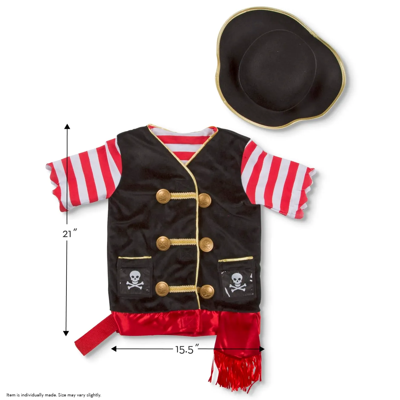 Melissa & Doug Pirate verkleedset piraat 3-6 jaar 5-delig