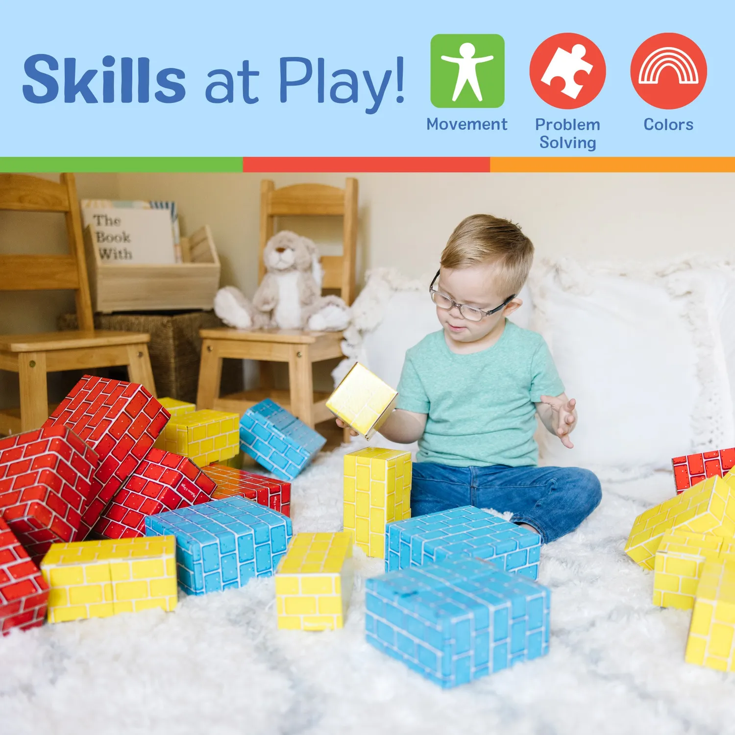 Melissa & Doug Deluxe Jumbo kartonnen bouwblokken 40-delig
