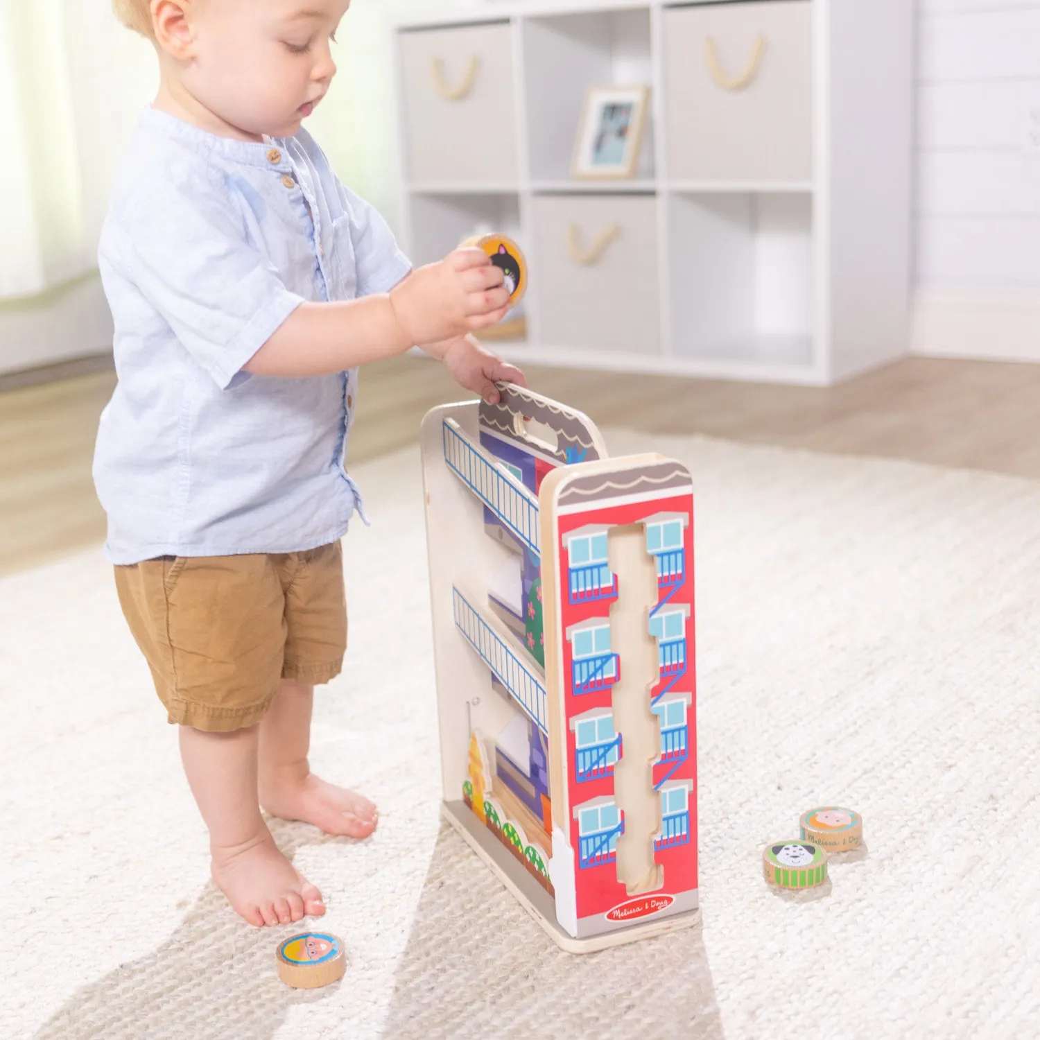 Melissa & Doug GO Tots Town House Tumble rollenbaan hout