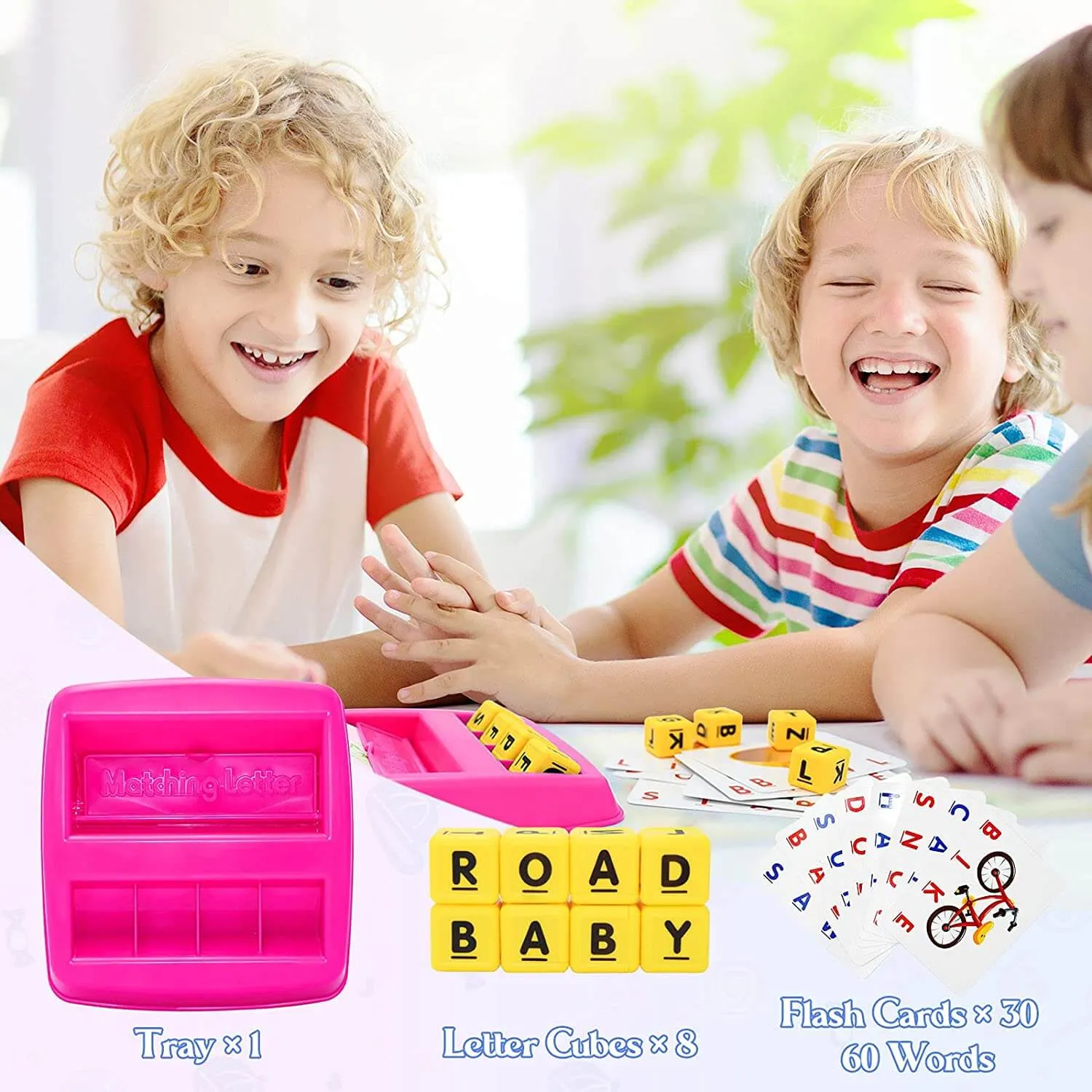 KOKODI Matching Letter letterspel spelling roserood