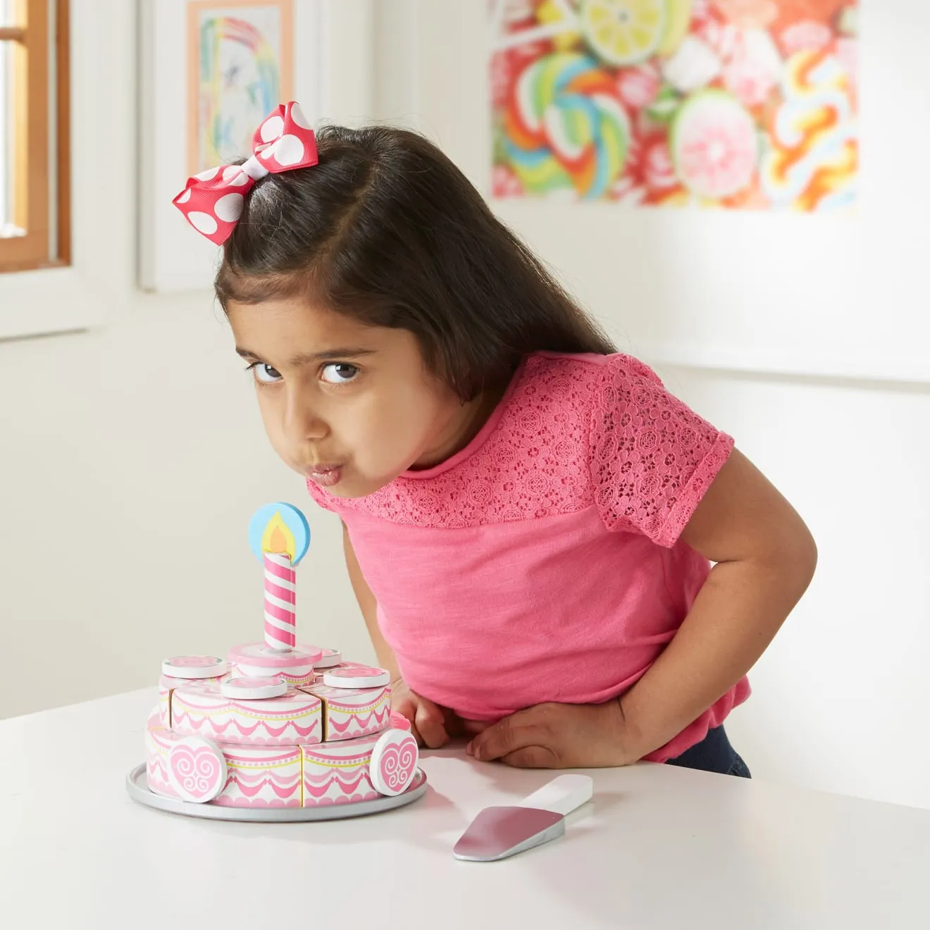 Melissa & Doug Triple-Layer Party Cake houten speelgoedtaart