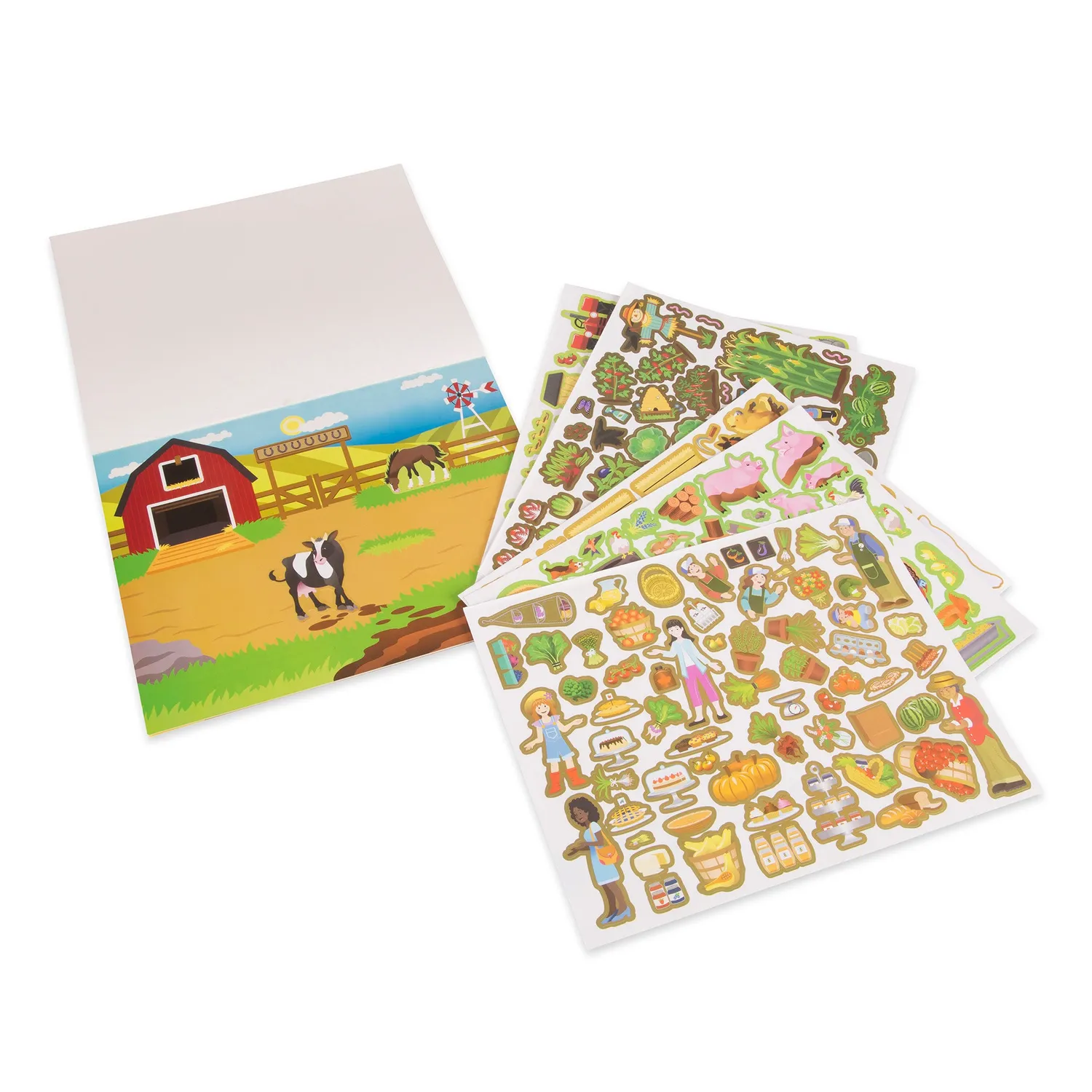 Melissa & Doug Boerderij stickerboek herbruikbaar 280 stickers vanaf 3 jaar