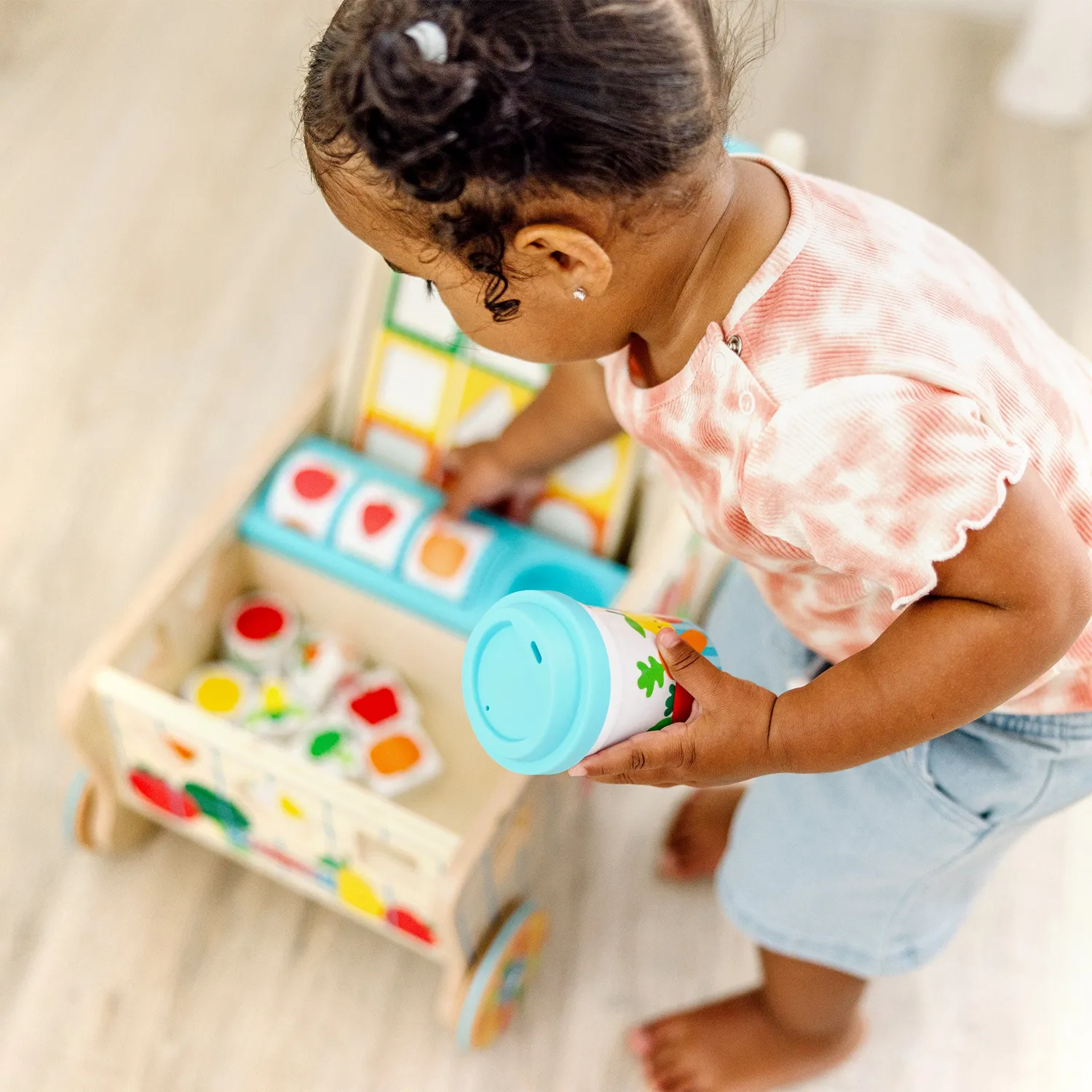 Melissa & Doug Shape Sorting Boodschappenkar houten 12 mnd+
