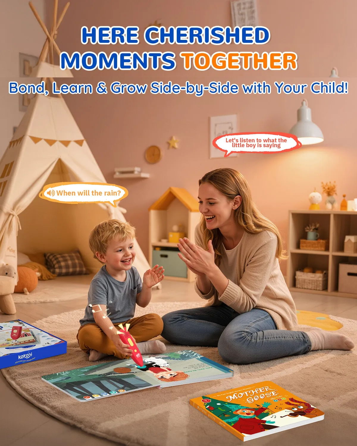 KOKODI Mother Goose leesset met voorleespen 1-3 jaar